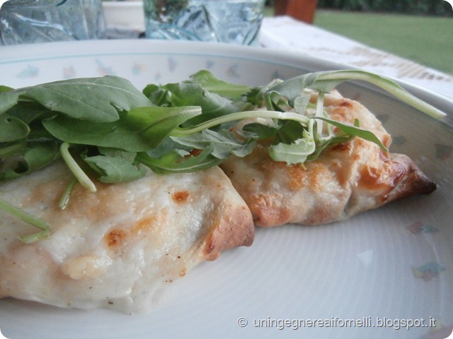 crespelle salmone rucola ceci ricotta primo crepes cheese salmon rocket chickpeas besciamella