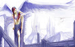 Angel In Blue Field
