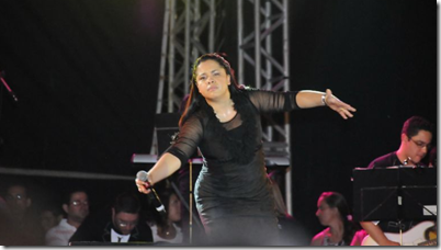 A grande expectativa da noite foi a cantora Cassiane cassiane