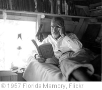 'Old hermit Roy Ozmer reading a book at his house: Pelican Key, Florida' photo (c) 1957, Florida Memory - license: http://www.flickr.com/commons/usage/