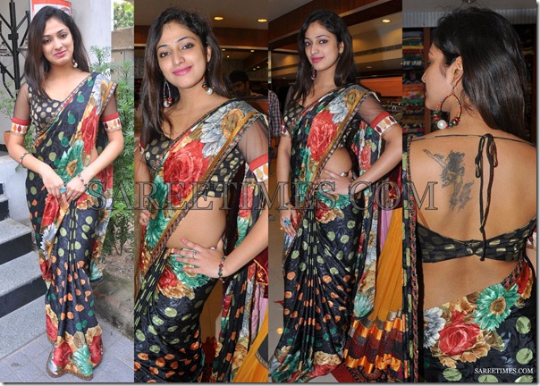 Hari_Priya_Black_Printed_Saree