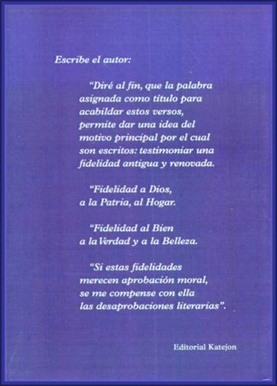 Fidelidades - contratapa