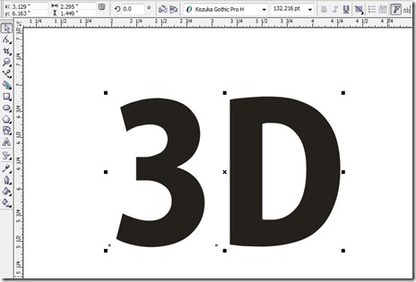 3D Text Corel Draw