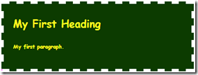 Hasil tampilan Code HTML h1 dan p Hasil tampilan Code HTML h1 dan p