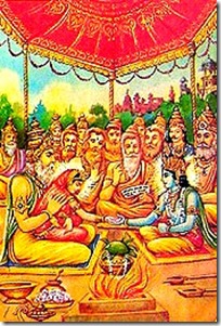 Sita and Rama in wedding mandapa