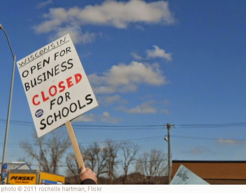 ''Wisconsin is Open For Business Closed for Schools'' photo (c) 2011, rochelle hartman - license: https://creativecommons.org/licenses/by/2.0/