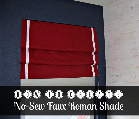 how to no sew faux roman shade1