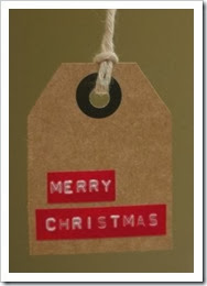 Christmas Tag using Dymo Tape