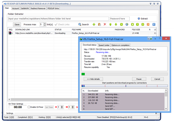 Download FESOUP v4.4.1 Build 1 - Multifunctional Tool Mediafire, Rapidshare, 4share, Fshare Folder Extractor And Downloader Download FESOUP v4.4.1 Build 1 - Multifunctional Tool Mediafire, Rapidshare, 4share, Fshare Folder Extractor And Downloader