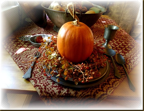 Pumpkins on pewter Pumpkins on pewter