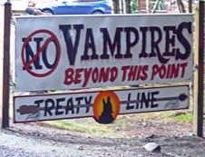 No Vampires Sign