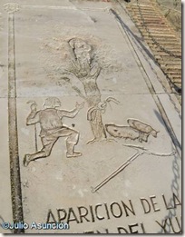 Relieve de la aparición de la Virgen del Yugo