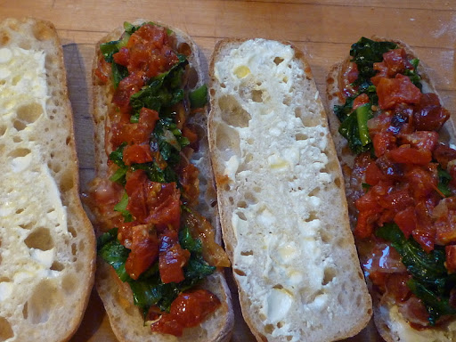 Sandwich assembly line.