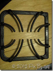 dirty gas stove grate