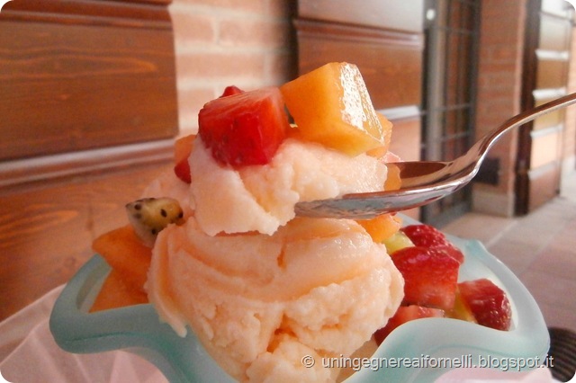 gelato melone senza panna gelatiera frutta yogurt sorbetto