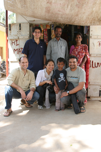 The Yoga Gives Back team. Front: Steven Woodruff, Kayoko Mitsumatsu, Hoysala, Anand Varadaraj. Back: Jason Chang, Ramo, Jayashree