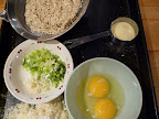 Fritter ingredients-forget the cornmeal it wasn't necessary