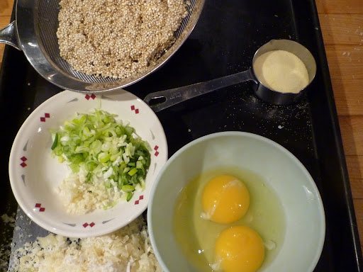 Fritter ingredients-forget the cornmeal it wasn't necessary