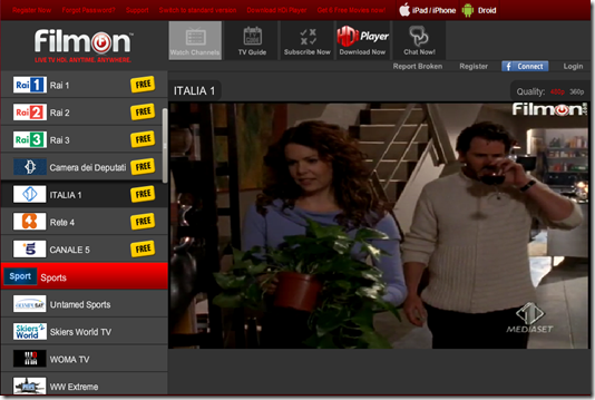 FilmOn su PC