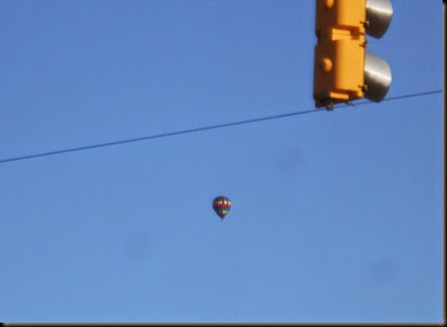 hot air balloon over Colorado Springs