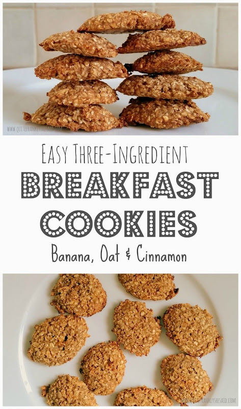 three ingredient breakfast cookies recipe banana oat cinnamon