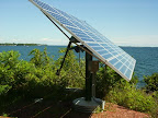 Dual axis tracking solar array in Kingston. Installed in 2006.