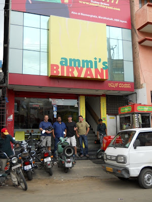Outside Ammi's Biryani with very full stomachs yet again