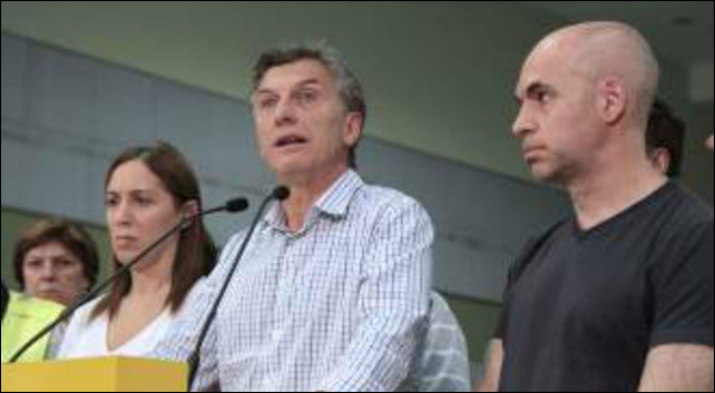 The Mayor of Buenos Aires, Mauricio Macri, declares a state of emergency in the city of Buenos Aires as a result of power outages, on 29 December 2013. He called on the nation to form a committee to 'monitor the crisis' and work to solve the problems. Photo: M24 Digital