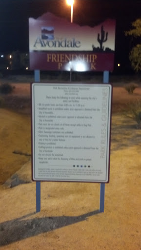 Friendship Park Playground Sign