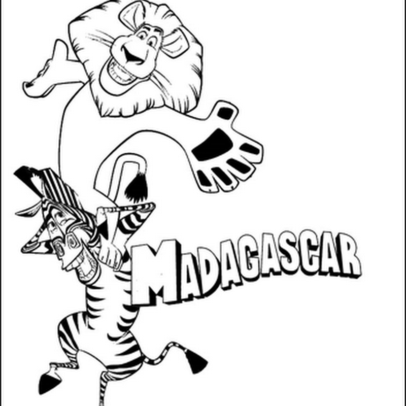Desenho - Madagascar - Colorir