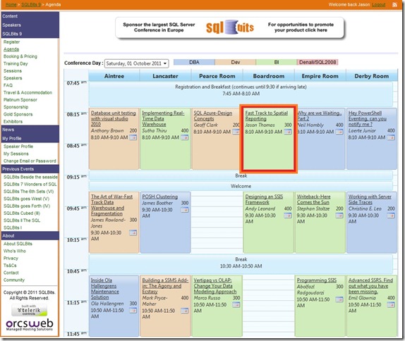 sqlbits agenda