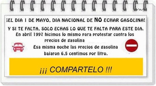 no echar gasolina no echar gasolina