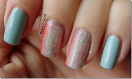 Essence that's what i mint   fan brush nail art