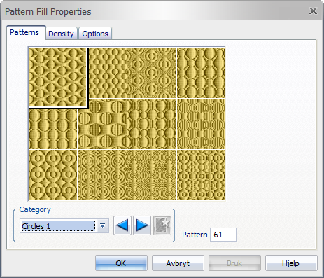 Pattern Fill, changed from 73 to 61