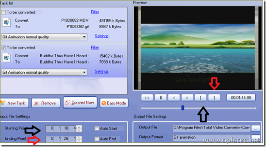 Convert video file to animation.