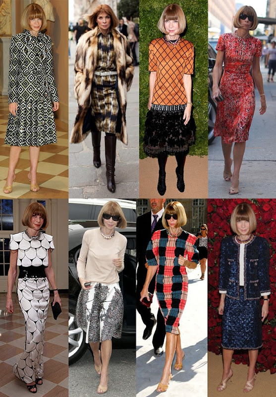 Looks de Anna Wintour. anna wintour estilo moda looks