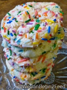 Pretty Spring Cake Mix Cookies