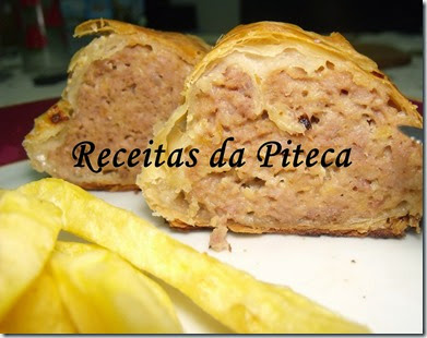 Folhado de carne picada- empratado