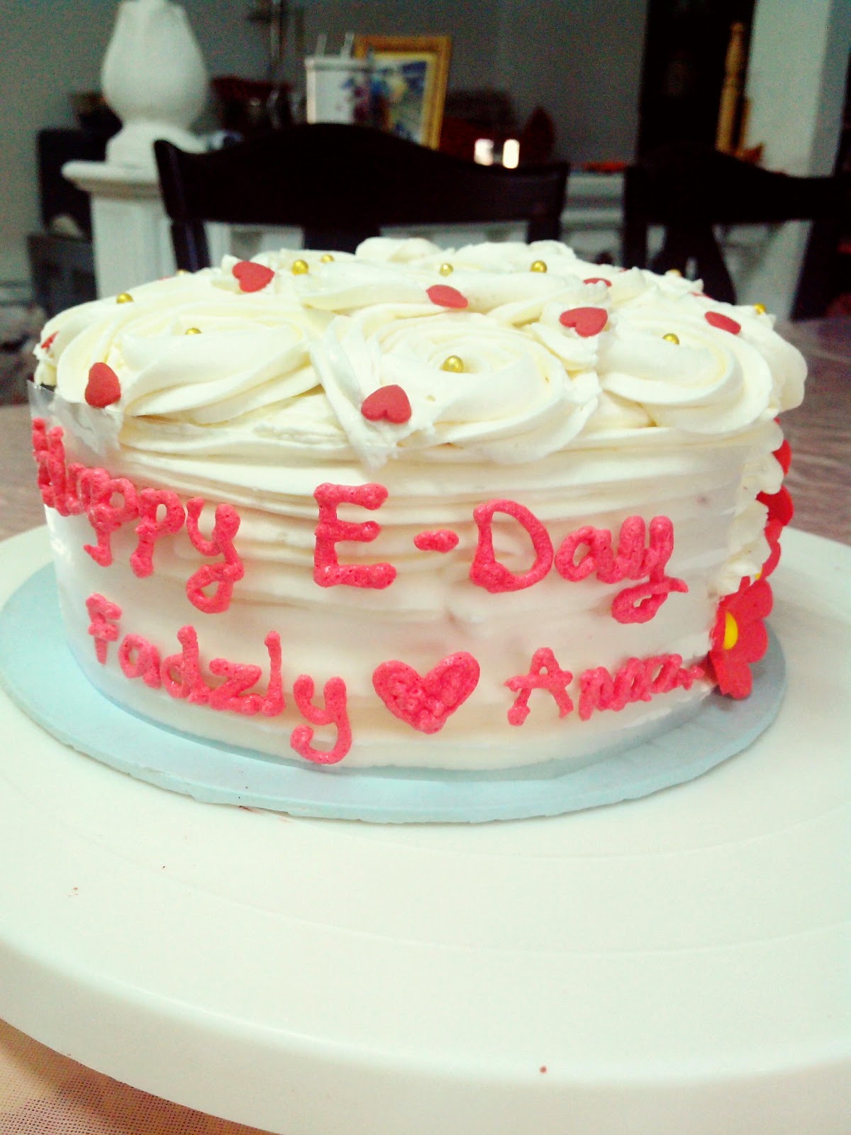 Red Velvet Cake for EDay Kek Red Velvet Bertunang Kek Baldu Merah