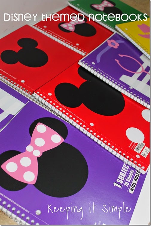 Disney themed notebooks