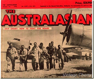 cover of the Australian Magazine from January 1942 featuring fly boys. cover of the Australian Magazine from January 1942 featuring fly boys.
