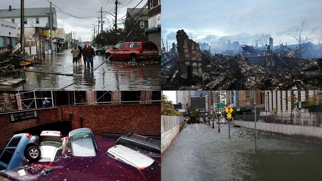 Destruction in the Northeast United States following Hurricane Sandy, October 2012. This, all of this, is just going to be a part of life from here on out, the entire nation now understands. The Onion