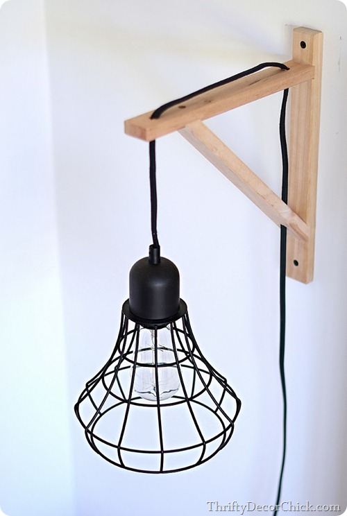 diy cage light sconce 