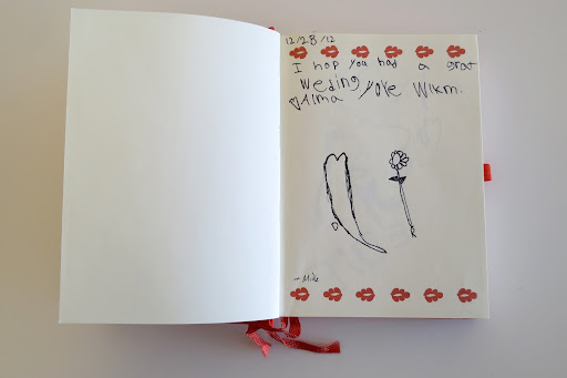 Guests wrote (and drew) inside. Guests wrote (and drew) inside.