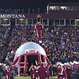 The cheer squad performs before the game.