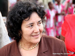 Madame Leila Zerrougui, représentante spéciale adjointe du SG de l'Onu en RDC le 12/3/2012 à Kinshasa, lors de la visite de 4èm foire de l'entreprenariat féminin. Radio Okapi/ Ph. John Bompengo