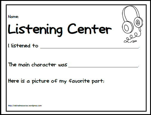 Centers are not one size fit all!  All instruction should be differentiated to meet the needs of students, including math and literacy centers.  Stop by Raki's Rad Resources for ideas and resources - listening center