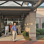 Chamber President J R greets guests