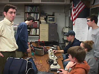 The controls team testing the new joysticks