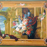 Gobelin 9039, Bouquet et architecture, 110x150cm